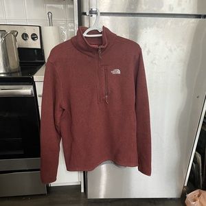 North Face Large Men’s Red Maroon Fleece Pullover